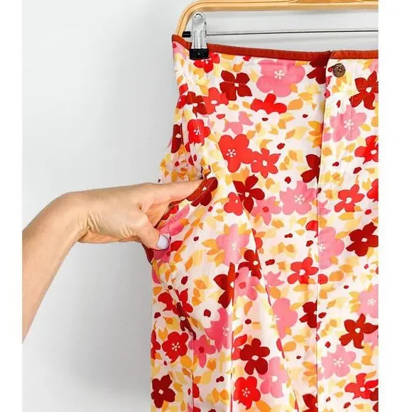 Vintage 00s Y2K Patagonia Water Girl Hawaiian Flower Surf Print Skirt size 8 - Picture 3 of 7